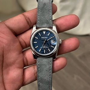 Seiko Mod - Datejust Blue Palm Motif